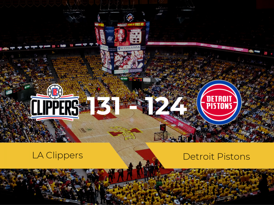 LA Clippers se queda con la victoria frente a Detroit Pistons por 131-124