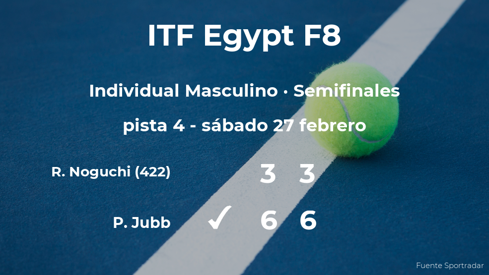 El tenista Paul Jubb estará en la final del torneo de Sharm El Sheikh