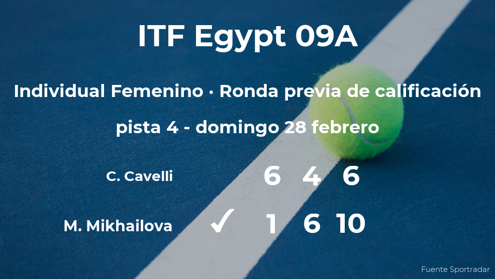 Triunfo de la tenista Maria Mikhailova en la ronda previa de calificación