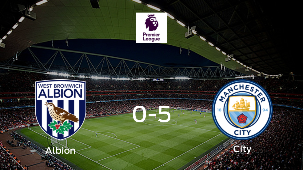 Manchester City suma tres puntos tras pasar por encima de West Bromwich Albion (5-0)