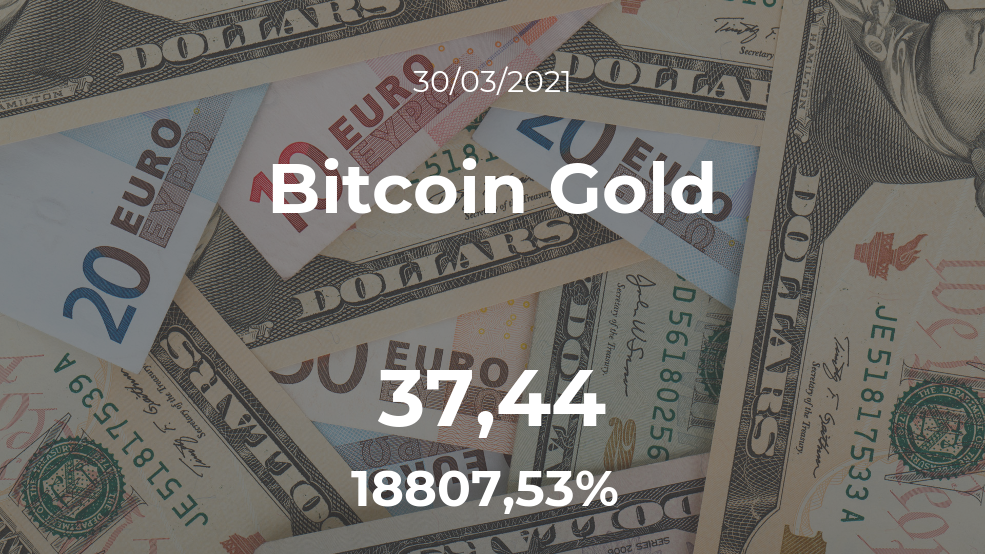 Cotización del Bitcoin Gold del 30 de marzo Cotización del Bitcoin Gold del 30 de marzo