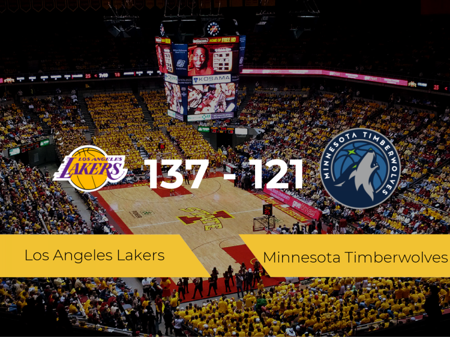 Los Angeles Lakers logra vencer a Minnesota Timberwolves (137-121)
