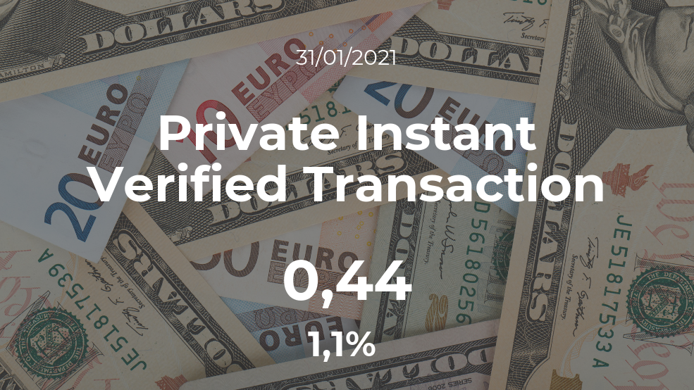 Cotización del Private Instant Verified Transaction del 31 de enero