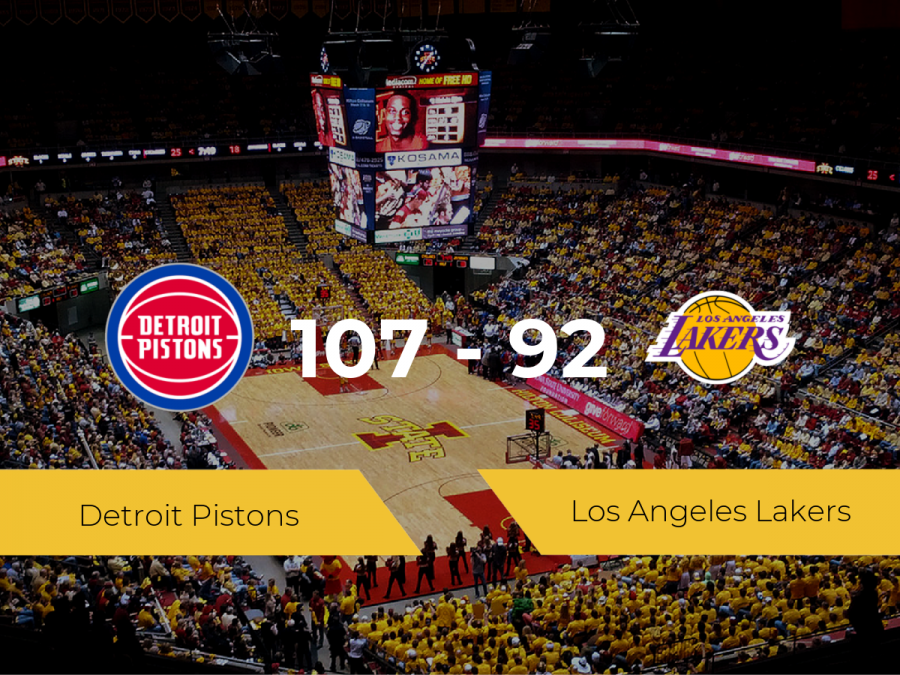 Victoria de Detroit Pistons ante Los Angeles Lakers por 107-92