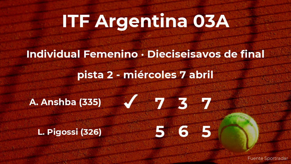 La tenista Amina Anshba consigue clasificarse para los octavos de final a costa de Laura Pigossi La tenista Amina Anshba consigue clasificarse para los octavos de final a costa de Laura Pigossi