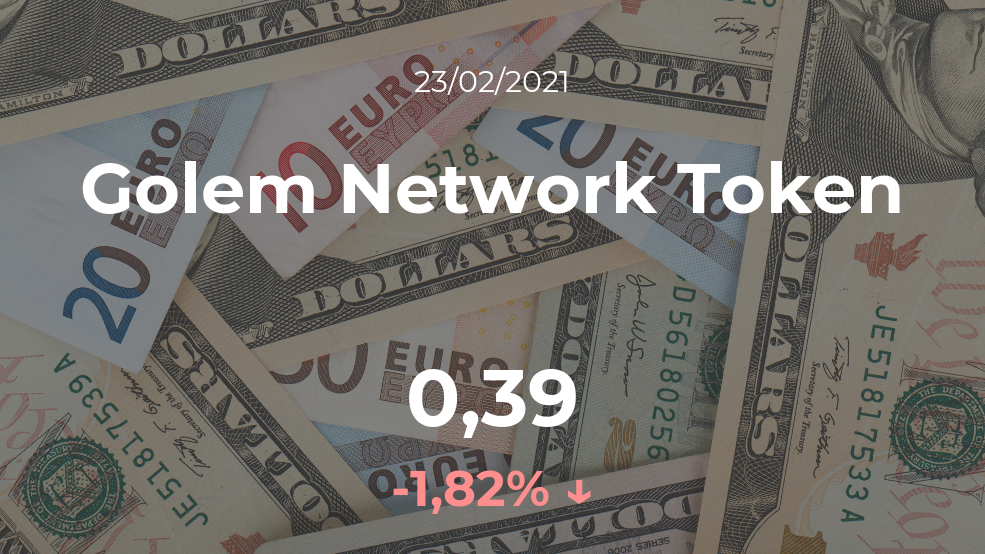 Cotización del Golem Network Token del 23 de febrero Cotización del Golem Network Token del 23 de febrero