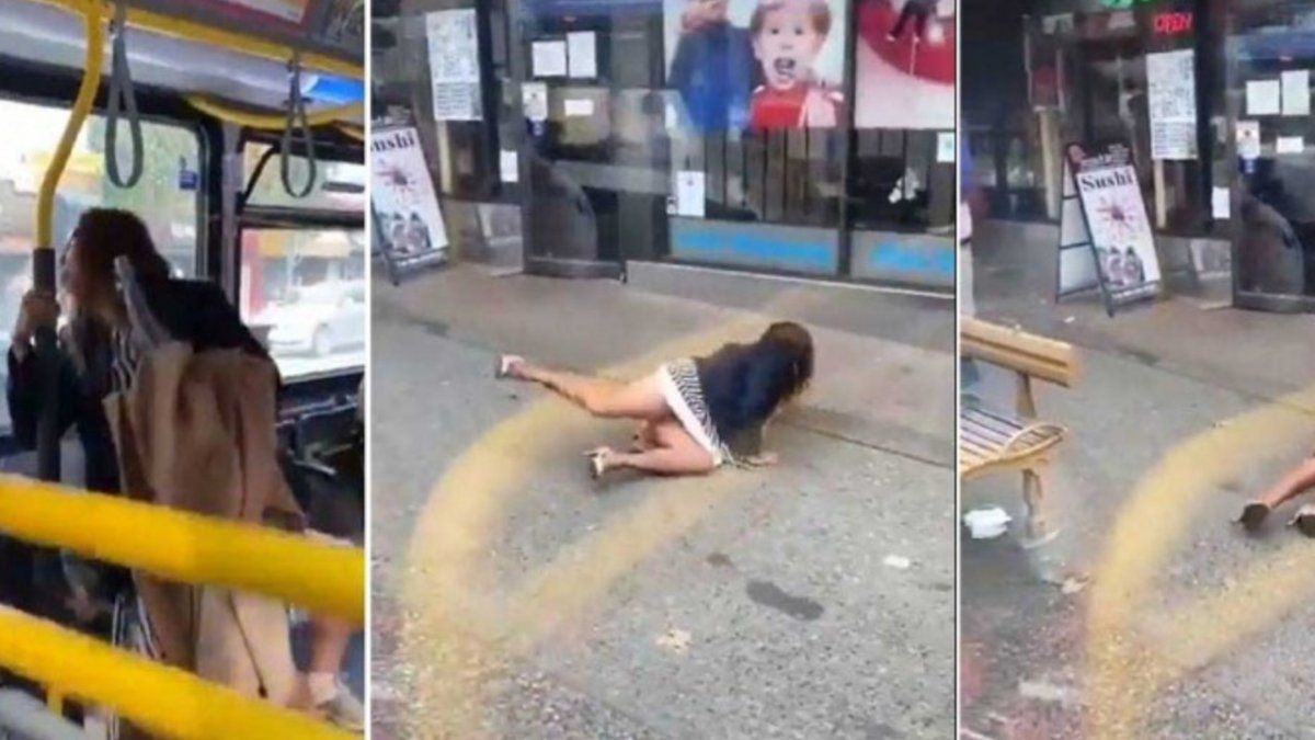 VIDEO: Mujer es sacada a empujones de un bus