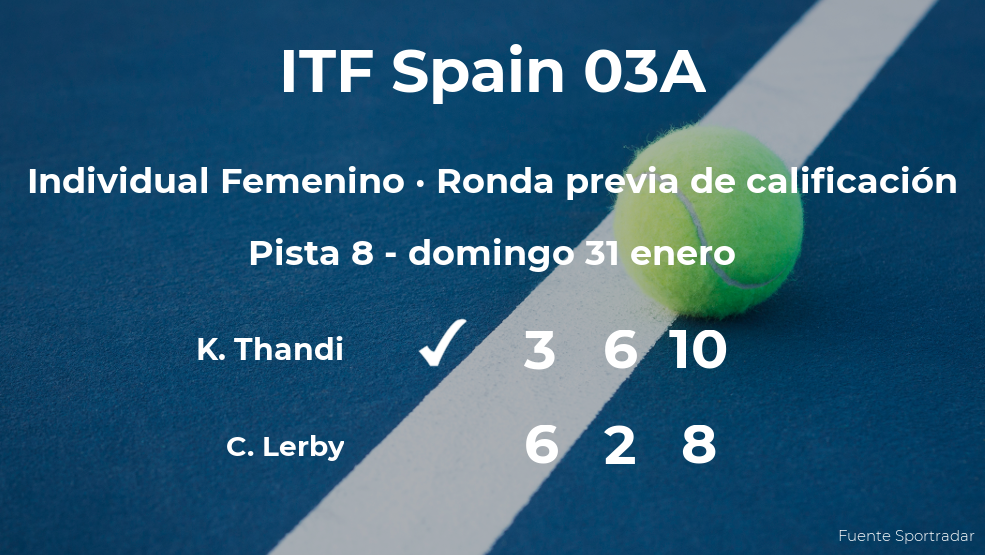La tenista Karman Kaur Thandi gana en la ronda previa de calificación del torneo de Manacor
