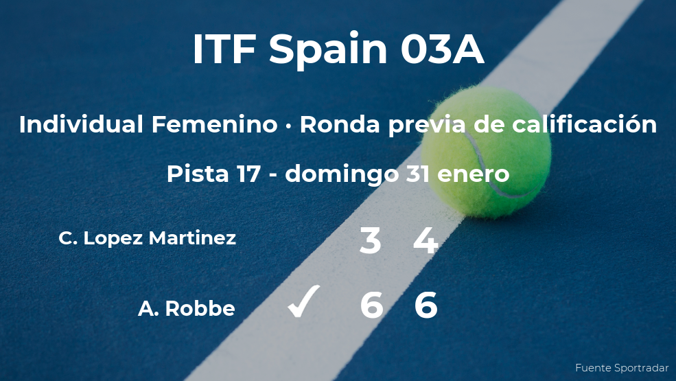 Carmen Lopez Martinez, eliminada del torneo de Manacor Carmen Lopez Martinez, eliminada del torneo de Manacor