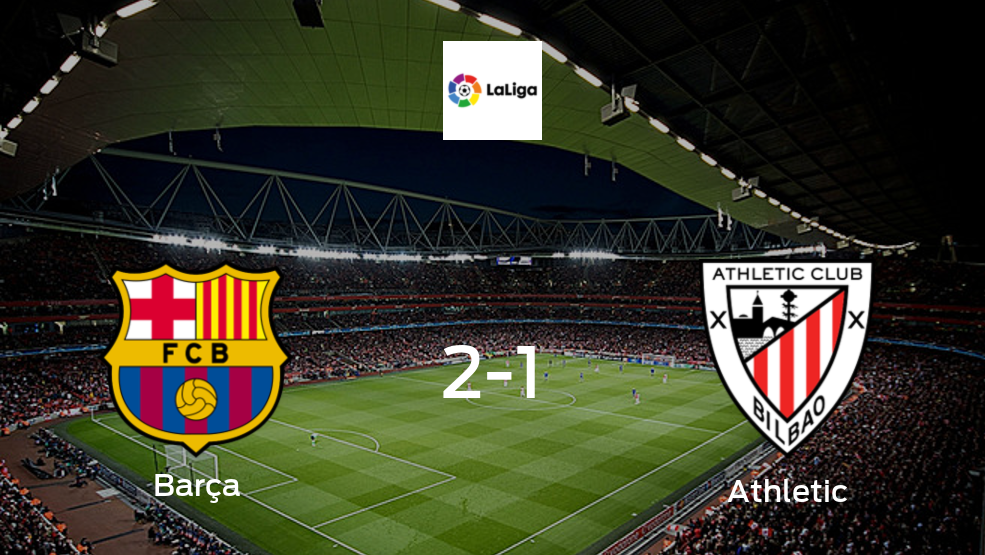 Barcelona doblega a Athletic por 2-1