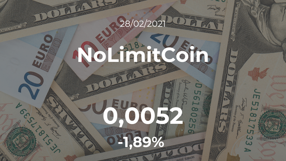 Cotización del NoLimitCoin del 28 de febrero