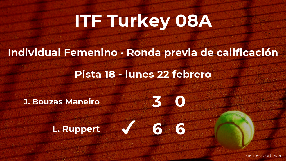 Jessica Bouzas Maneiro se queda fuera del torneo de Antalya Jessica Bouzas Maneiro se queda fuera del torneo de Antalya