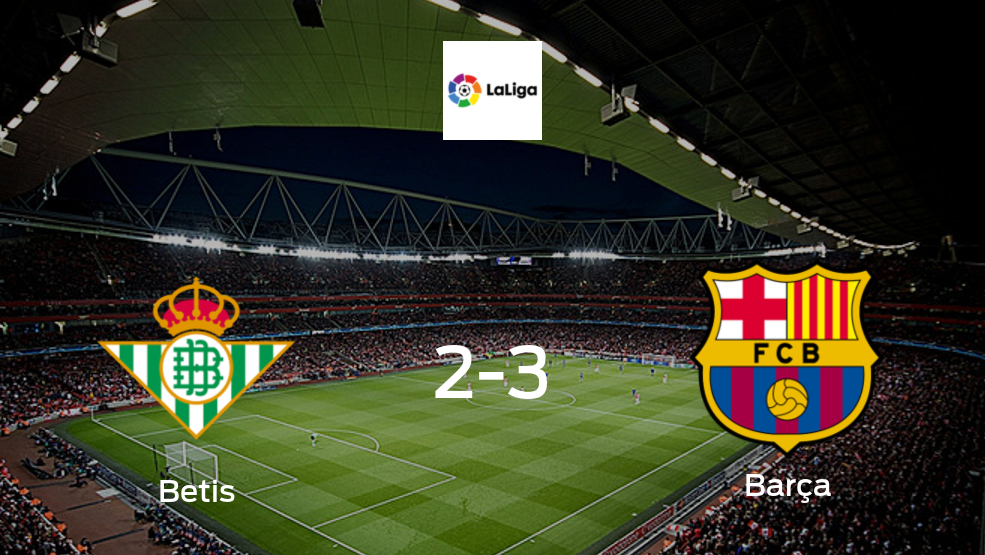 Barcelona vence 3-2 en casa de Real Betis