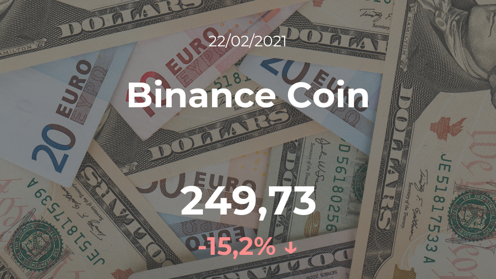 Cotización del Binance Coin del 22 de febrero Cotización del Binance Coin del 22 de febrero