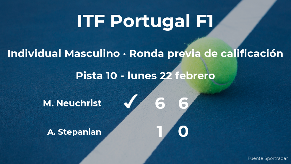 El tenista Maximilian Neuchrist pasa de ronda del torneo de Vale de Lobo El tenista Maximilian Neuchrist pasa de ronda del torneo de Vale de Lobo