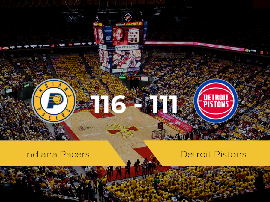 Indiana Pacers gana a Detroit Pistons por 116-111