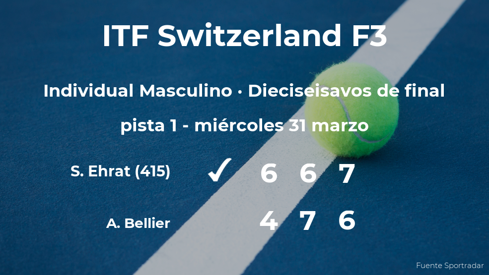 El tenista Sandro Ehrat, clasificado para los octavos de final del torneo de Biel