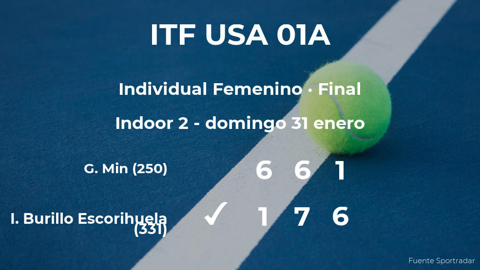 Final del torneo ITF USA 01A: Irene Burillo Escorihuela derrota a Grace Min Final del torneo ITF USA 01A: Irene Burillo Escorihuela derrota a Grace Min