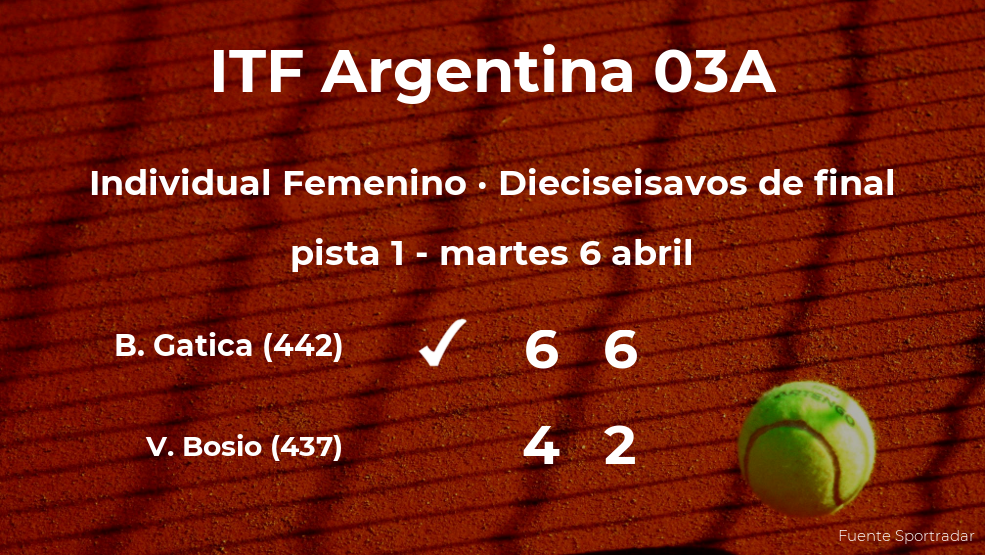 La tenista Barbara Gatica, clasificada para los octavos de final del torneo de Córdoba La tenista Barbara Gatica, clasificada para los octavos de final del torneo de Córdoba
