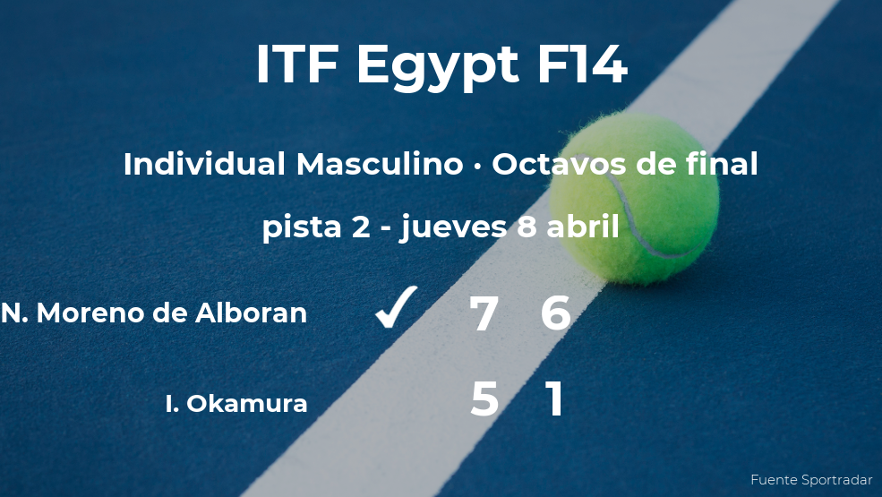 El tenista Nicolas Moreno de Alboran pasa a los cuartos de final del torneo de Sharm El Sheikh El tenista Nicolas Moreno de Alboran pasa a los cuartos de final del torneo de Sharm El Sheikh