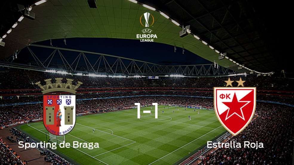 El Sporting de Braga y el Estrella Roja de Belgrado firman tablas en el Estadio Municipal de Braga (1-1)