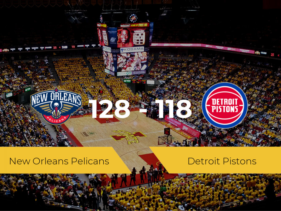 New Orleans Pelicans consigue la victoria frente a Detroit Pistons por 128-118