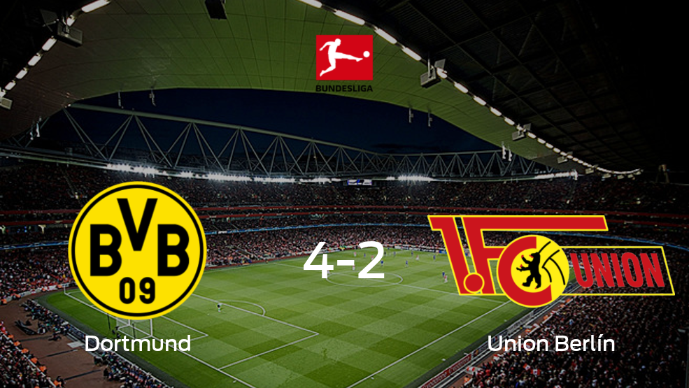 Resumen, Resultados, Goles y Tarjetas de Borussia Dortmund 4-2 Union Berlín en la Bundesliga