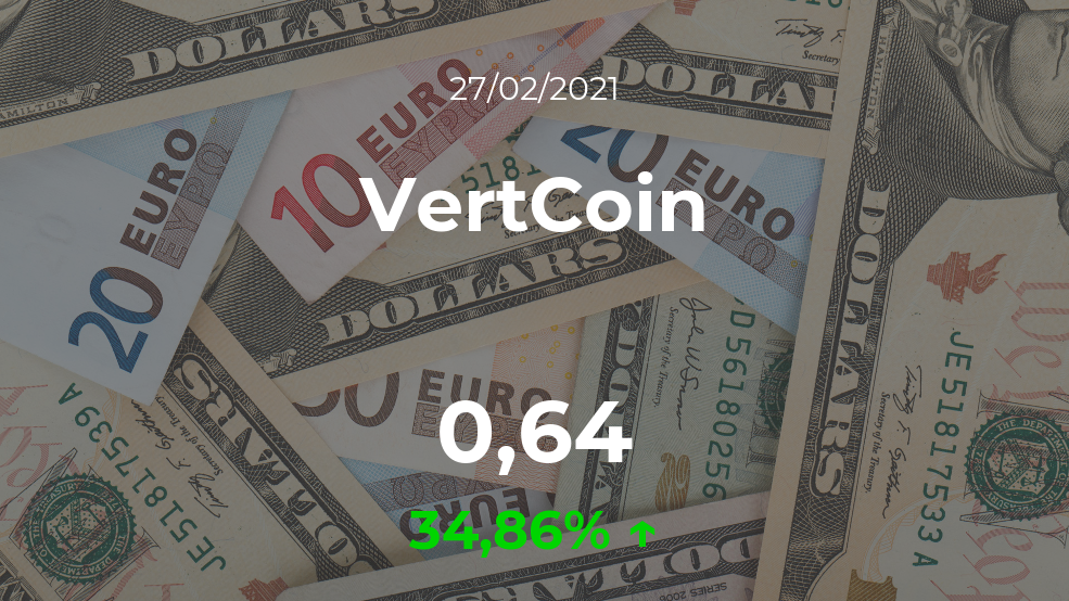 Cotización del VertCoin del 27 de febrero