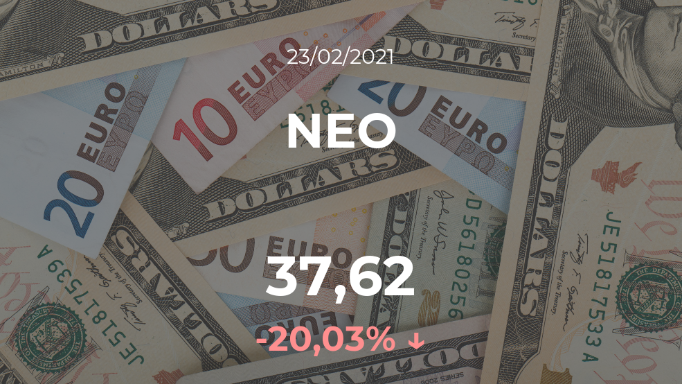 Cotización del NEO del 23 de febrero Cotización del NEO del 23 de febrero