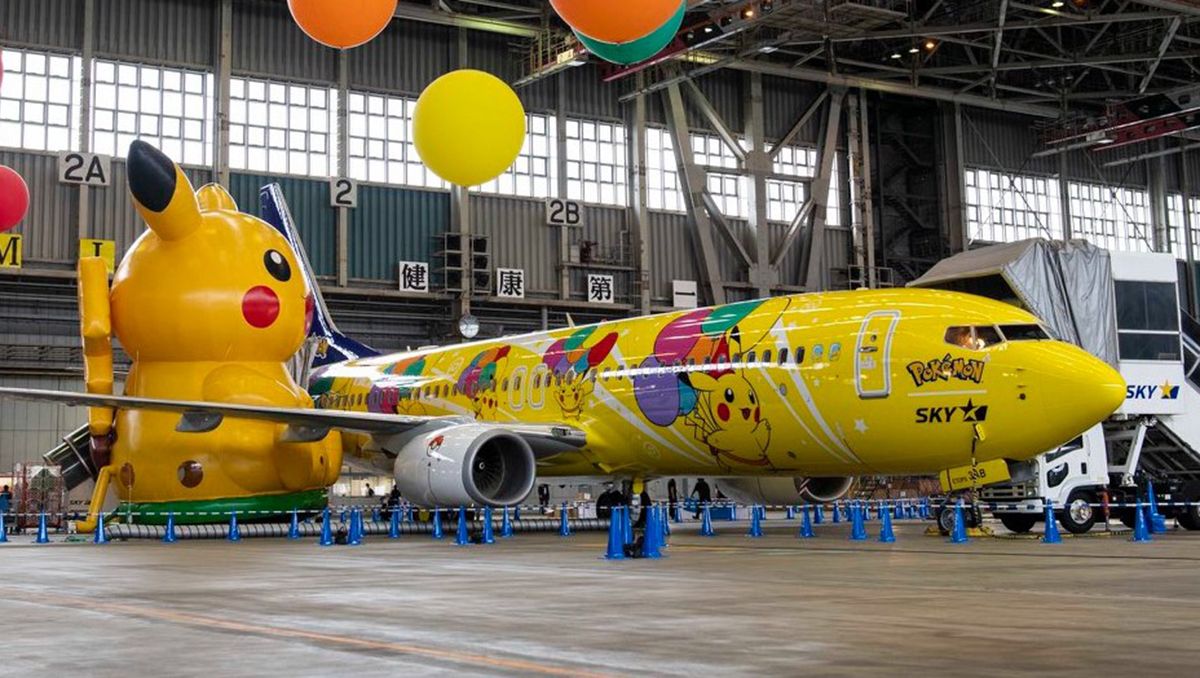 Así luce el avión de Pikachu por fuera