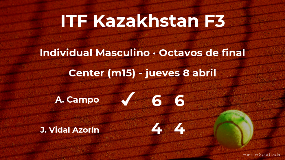 José Fco. Vidal Azorín se despide del torneo de Shymkent José Fco. Vidal Azorín se despide del torneo de Shymkent