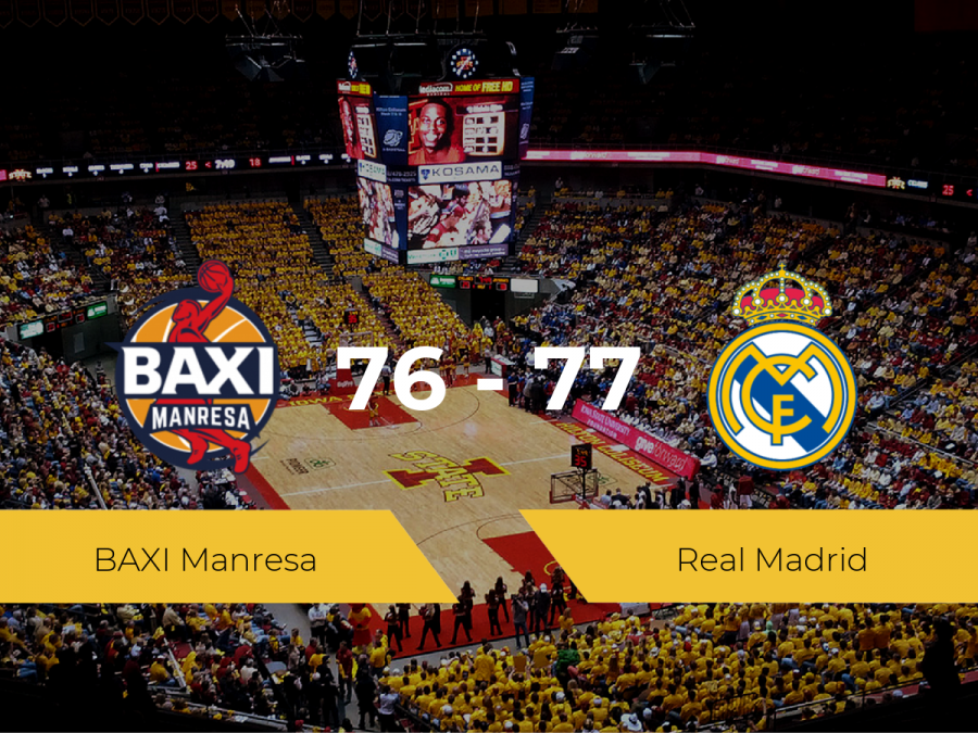 Triunfo del Real Madrid ante el BAXI Manresa por 76-77