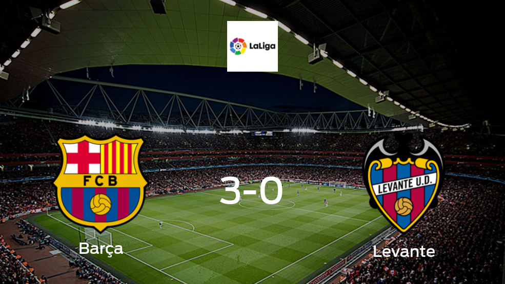 Resumen, Resultado, Goles y Tarjetas de Barcelona vs. Levante de LaLiga (3-0)