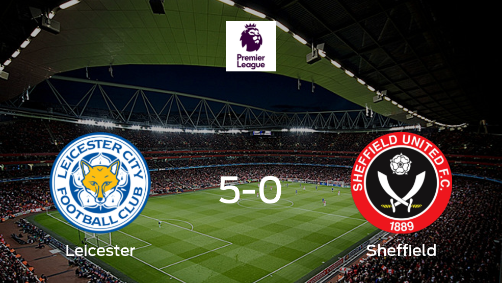 Resumen, Resultado, Goles y Tarjetas del encuentro Leicester City - Sheffield Utd (5-0)