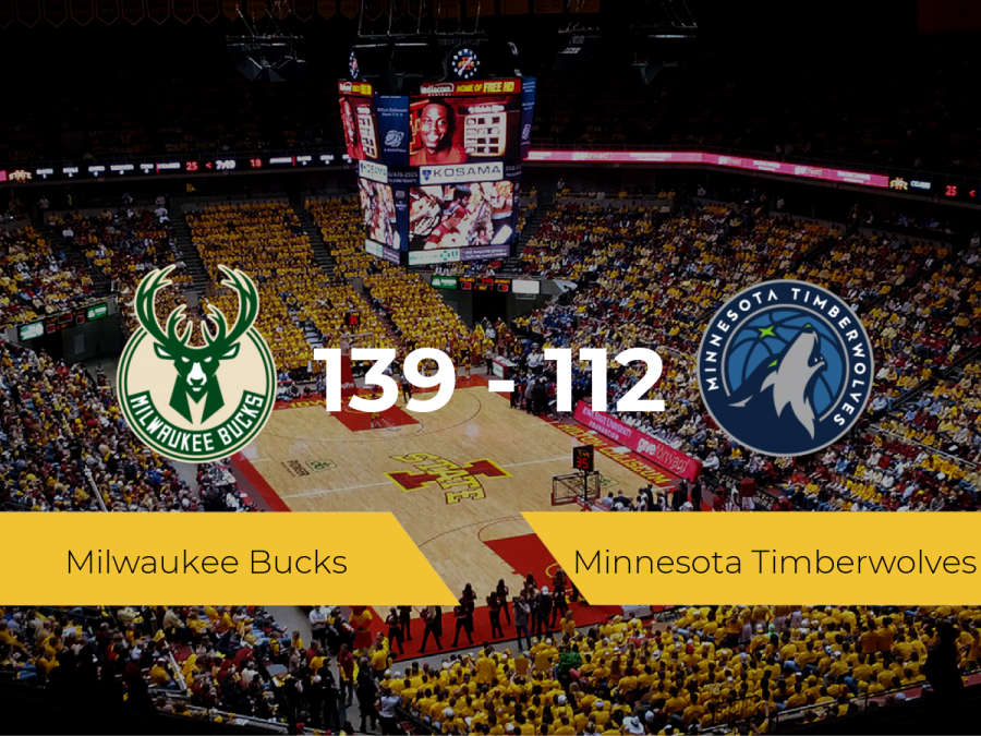 Milwaukee Bucks se queda con la victoria frente a Minnesota Timberwolves por 139-112 Milwaukee Bucks se queda con la victoria frente a Minnesota Timberwolves por 139-112