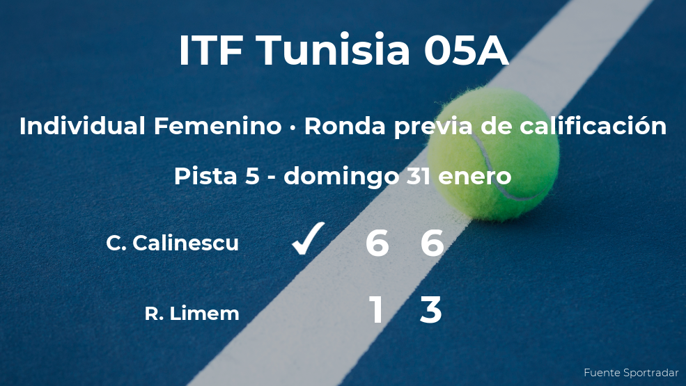 La tenista Cosima Trinity Calinescu pasa de ronda del torneo de Monastir La tenista Cosima Trinity Calinescu pasa de ronda del torneo de Monastir