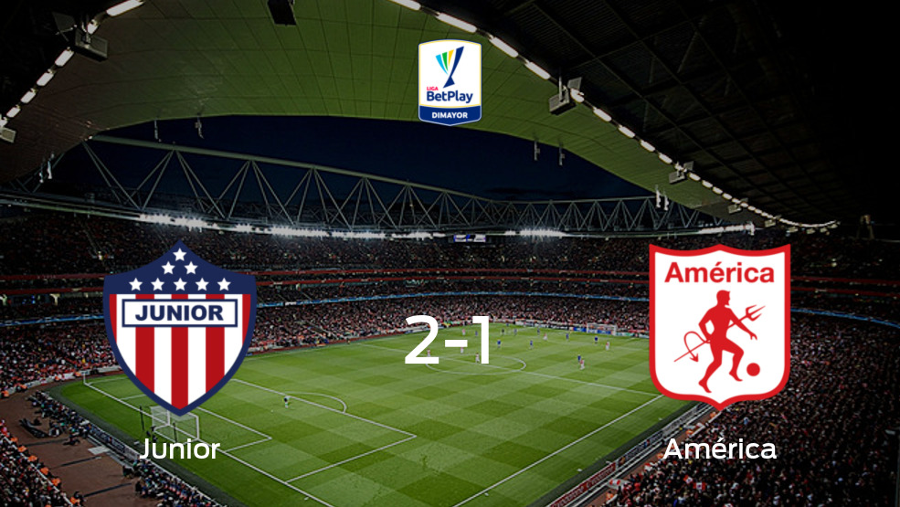 Tres puntos para el equipo local: Junior de Barranquilla 2-1 América de Cali Tres puntos para el equipo local: Junior de Barranquilla 2-1 América de Cali