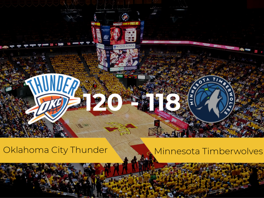 Oklahoma City Thunder consigue la victoria frente a Minnesota Timberwolves por 120-118