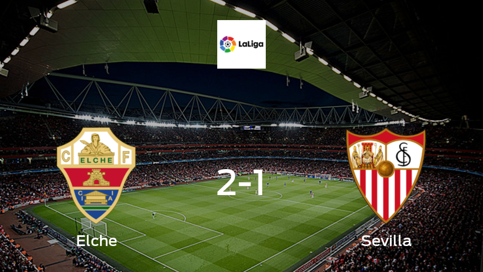 Resumen, Resultados, Goles y Tarjetas de Elche 2-1 Sevilla en LaLiga