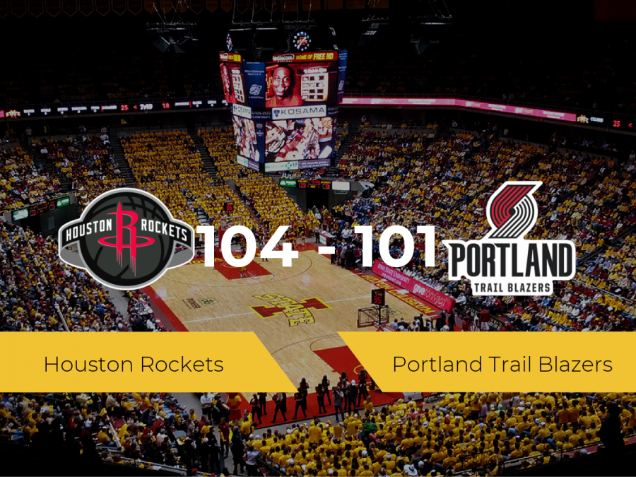 Houston Rockets gana a Portland Trail Blazers por 104-101