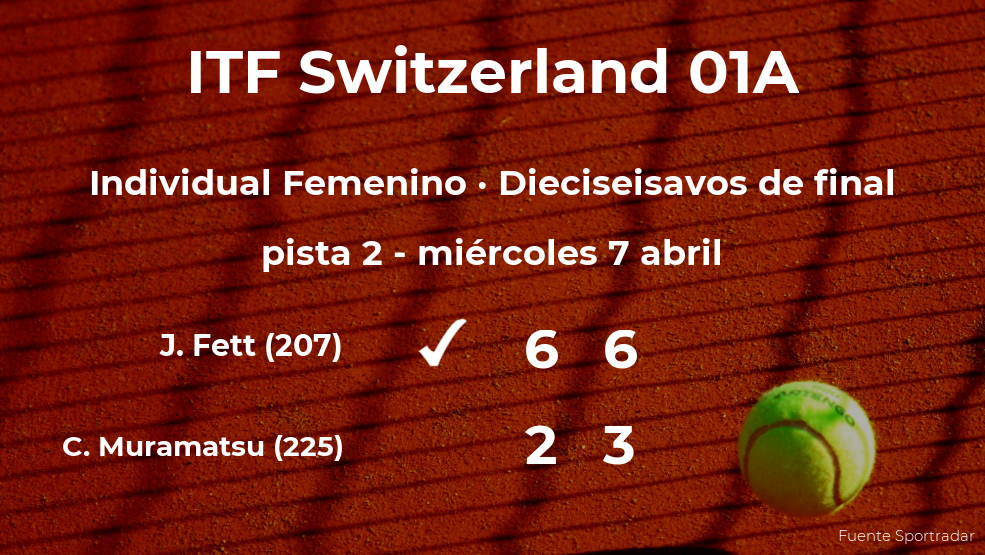 Jana Fett pasa a los octavos de final del torneo de Bellinzona Jana Fett pasa a los octavos de final del torneo de Bellinzona