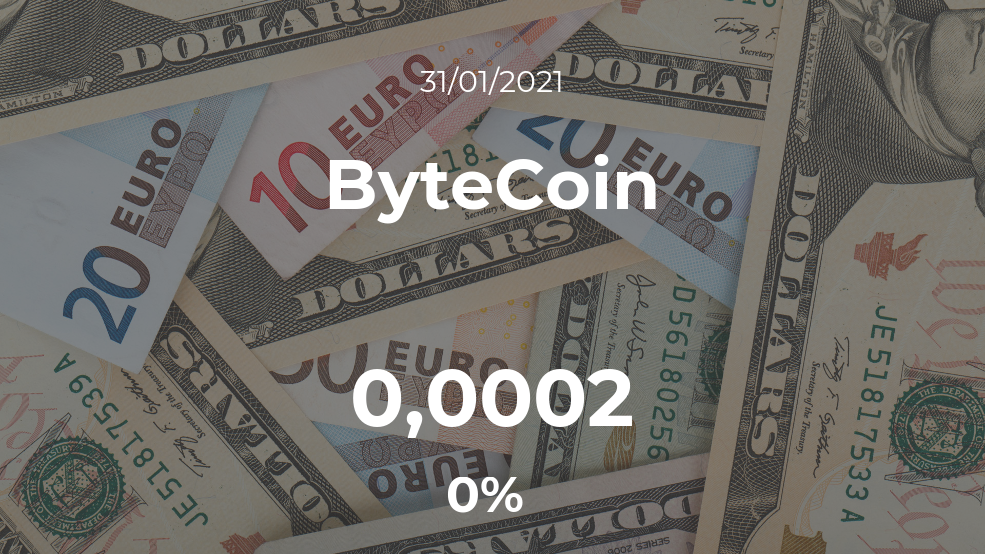 Cotización del ByteCoin del 31 de enero
