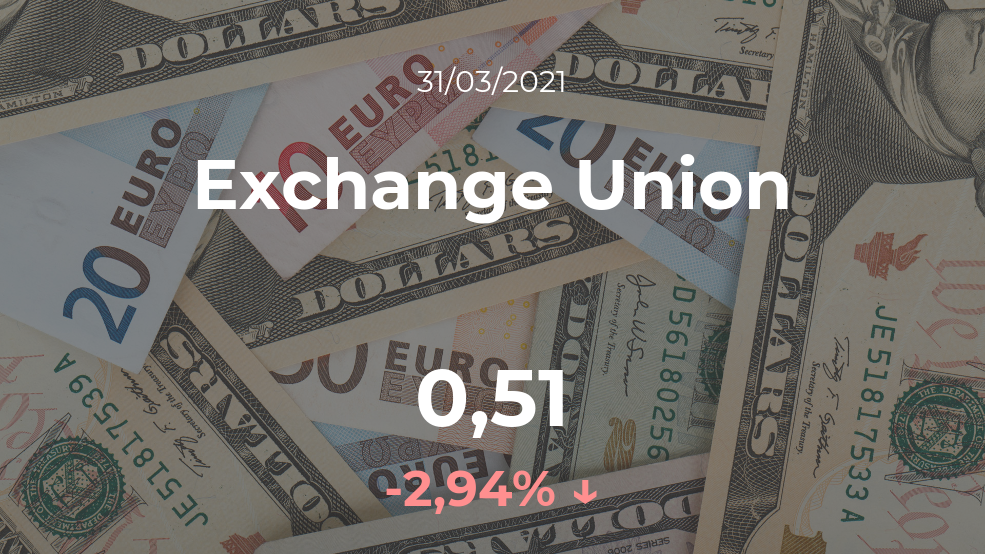 Cotización del Exchange Union del 31 de marzo