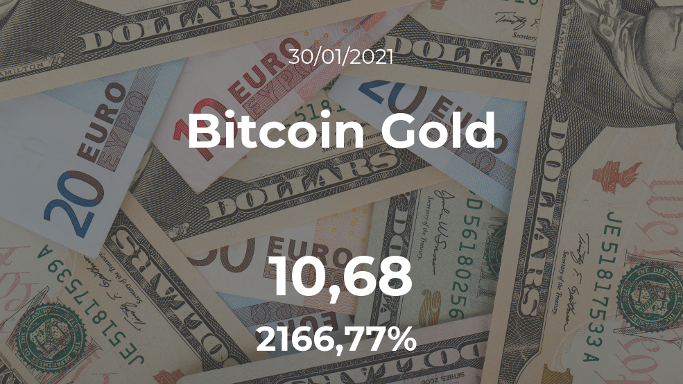 Cotización del Bitcoin Gold del 30 de enero Cotización del Bitcoin Gold del 30 de enero