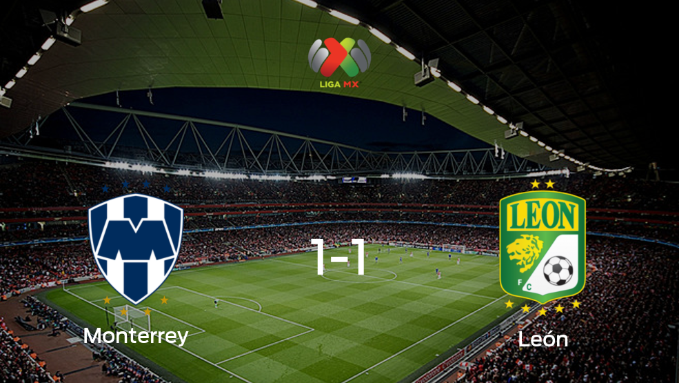 Resumen, Resultado, Goles y Tarjetas de Monterrey vs. León de la Liga MX de Clausura (1-1)