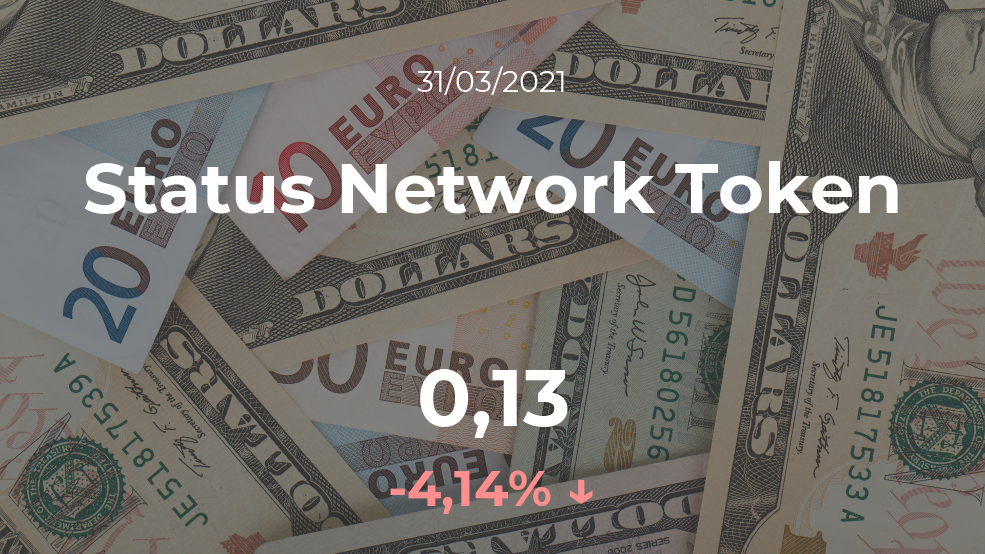 Cotización del Status Network Token del 31 de marzo